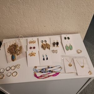 Bundle of Kendra Scott Kate Spade Necklace Earrings Silver Gold Plated Jewelry